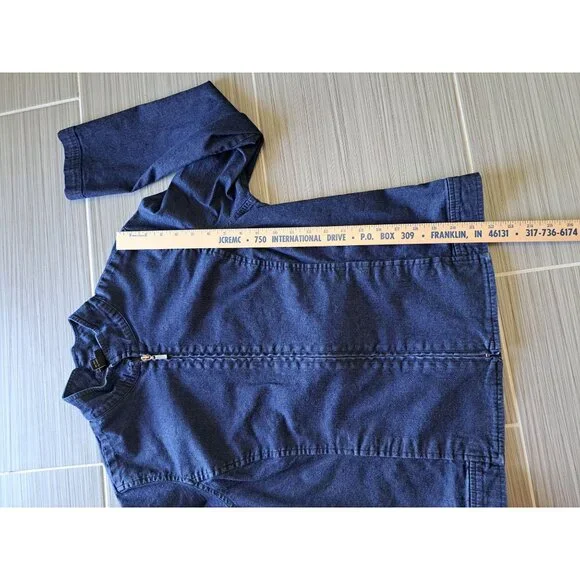 Eileen Fisher Womens Full Zip Blue Denim Jean Jacket Size M Cotton Blend - Picture 10 of 10